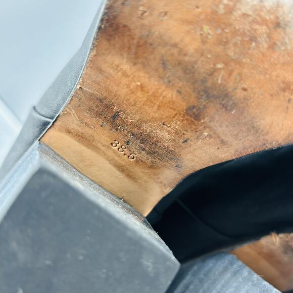 Rag & Bone Boots Womens 8.5 Black Leather Newbury Ankle Booties Block Heel Zip - Picture 10 of 12